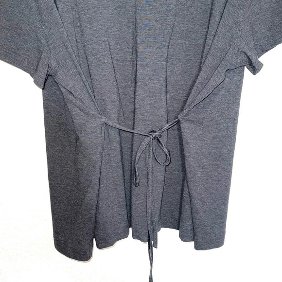 Lululemon Side Tie V-neck Tee Heathered Gray Workout Athleisure 4 Women’s - Picture 10 of 14